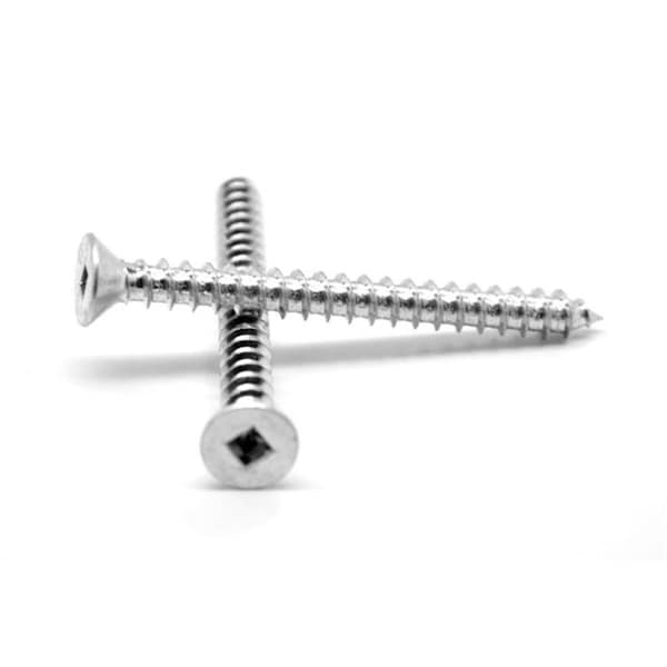 Asmc Industrial No.10-12 x 2 Square Drive Flat Head Type A Sheet Metal Screw, 18-8 Stainless Steel, 2000PK 0000-215862-2000 - main